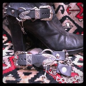 Black Boot Straps!! Fully adjustable